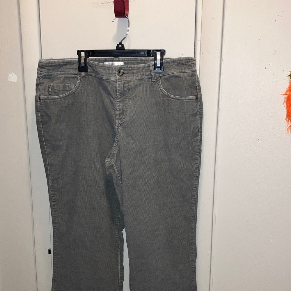 Christopher & Banks Women's Ankle Corduroy’s Gray Size 12